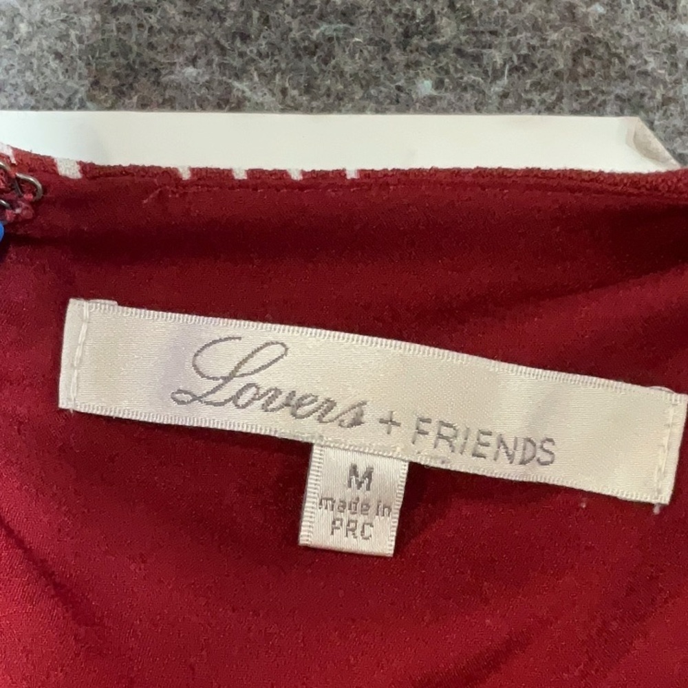Lovers + Friends Compass Stripe Lace-Up Fit & Flare Dress Size Medium - Picture 8 of 8